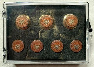 24hrs Only Rare President Johnson Lbj Blazer Buttons Presidential Seal Boxed