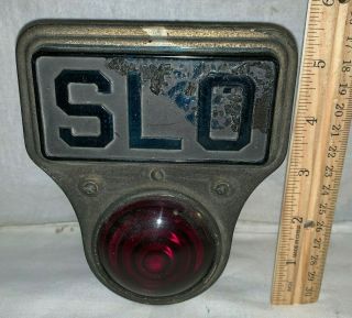 Antique Slo Blue Green Slow Red Stop Glass Vintage Car Auto Tail Light Unusual