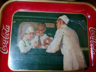 Vintage 1927 Coca Cola Tray Soda Jerk