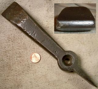 Early Hand Forged Denglestock Pa Dutch Scythe Sharpening Anvil Collectible Read