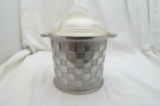 Vintage Guardian Ware Ice Bucket With Glass Lid And Liner