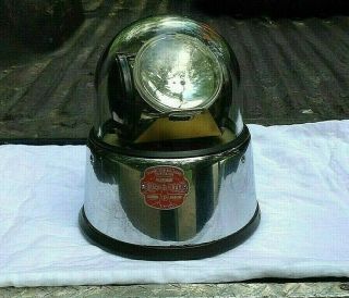 Vintage Large Federal Beacon Ray Light Model 175 Glass Dome 12 Volt 12 " Tall