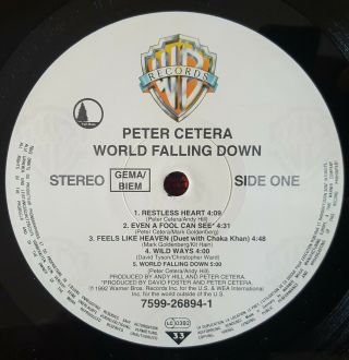 PETER CETERA World Falling Down & SCARCE 1992 Germany LP CHICAGO 3