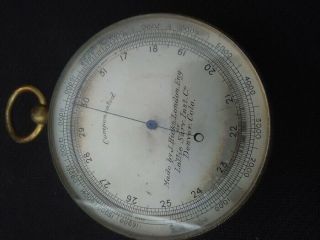 Antique Pocket Barometer Altimeter By J.  Hicks London Eng.