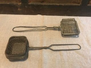 Two Antique Vintage Wire Soap Savers