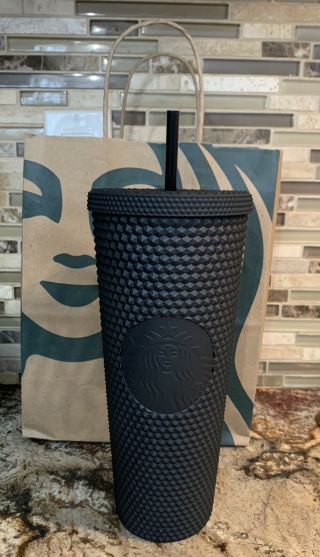 Starbucks Limited Edition Fall 2019 Matte Black Studded Tumbler 24oz Rare