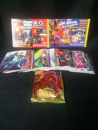 1996 Fleer/skybox • Marvel Ultra Onslaught • 100 Card Base Set • Xmen,  Avengers
