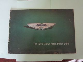 Vintage Aston Martin Db5 Sales Brochure