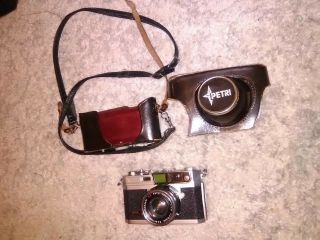 1958 Vintage Petri 35mm Rangefinder Camera Color Corrected F1.  9 4.  5cm Lens