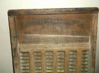 Antique Brass National Washboard Co.  530 Chicago Saginaw Memphis Primitive