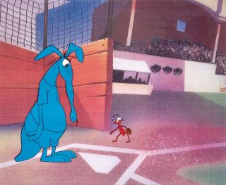 Rare Ant And Aardvark Pink Panther Animation Production Cel Baseball