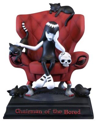 Emily The Strange Chairman Of The Bored Limited Edition Statue - Rare