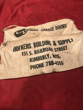 Vintage Carpenters Nail Apron,  Hofkens Building & Supply In Kimberly,  Wi.