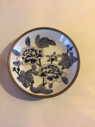 5.  75 Inch Japanese Porcelain Ware A.  C.  F Hong Kong Bowl,  Hand Decorated