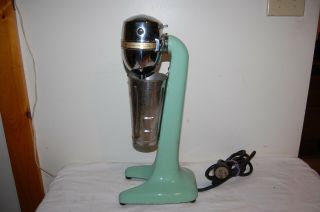Vintage Hamilton Beach Milkshake Malt Mixer Model 30 Jadite Green Very