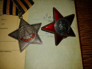 Russian Ussr Cccp Ww2 Order Of The Red Star And Glory Order