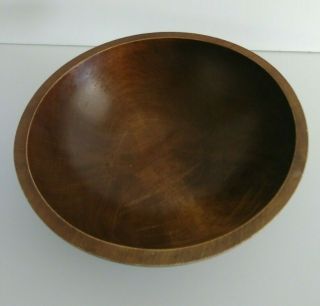 Vintage Mnm Mort N Marton Canadian Wood 11 " Wooden Dough Bowl Signed