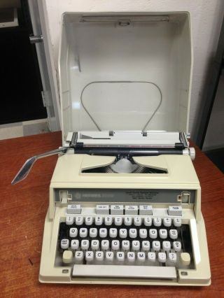 Hermes 3000 Vintage Grey Portable Typewriter With Carrying Case | Oo791
