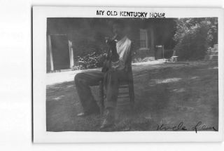 Black Americana Vintage Photo Man Playing Banjo My Old Kentucky Home Uncle Less