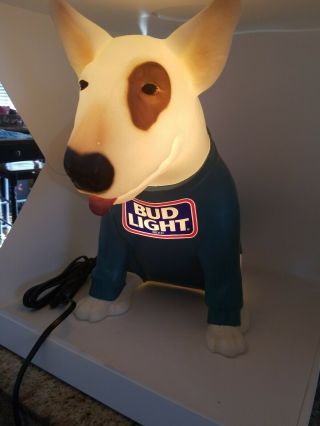 Vintage Bud Light Spuds Mackenzie Dog Bar Lamp 1986 - 1989