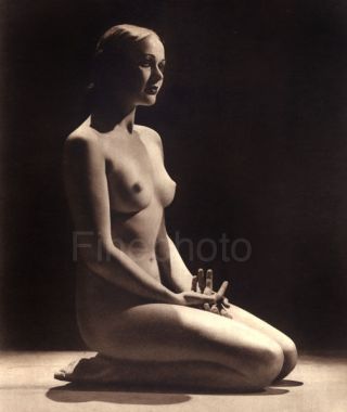 1935 Vintage Female Nude England Art Deco Photo Gravure By John Everard