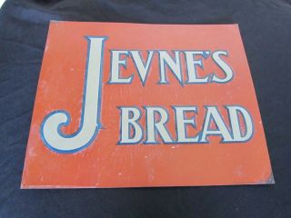 Vintage Embossed Tin Bread Sign Old Rare Early 1900 