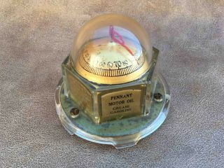 1923 Mova Table Top Thermometer Advertising Pennant Motor Oil Grease Gasoline