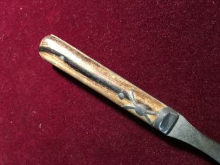 Antique 1800 ' s Civil War Era 3 Prong Wooden Handle Fork 2