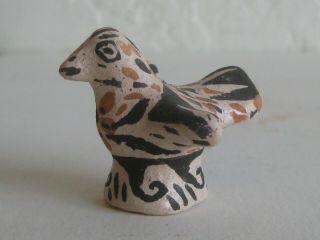 Vtg Acoma Pueblo Native American Indian Pottery Miniature Figural Bird Figurine