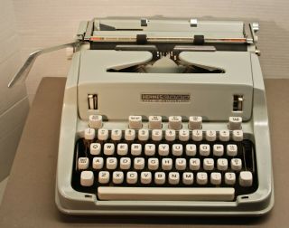 Vintage Hermes Switzerland 3000 Portable Typewriter