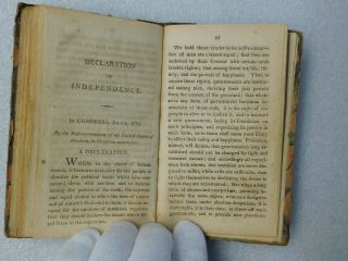 1813 Book - Constitution Declaration Independence Washington 