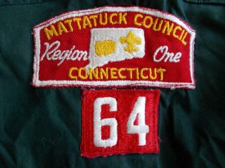Bsa Mattatuck Council Connecticut Region One 1960 Golden Jam Patch,  Shirt