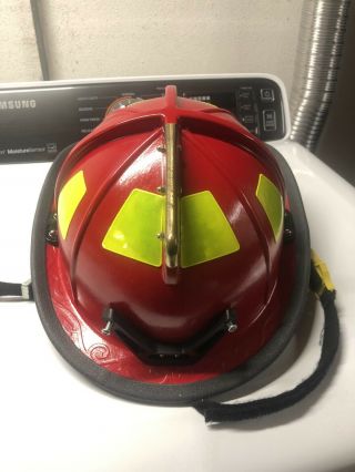 Cairns 1044 Fire Helmet With Defender Shield - Red