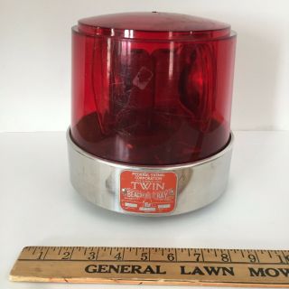 Vintage Federal Signal Corp Model 11 Twin Beacon Ray Light Red Gumball Light