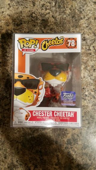 Funko Pop Ad Icons Cheetos Chester Cheetah 78 Hollywood Rare W/pop Protector