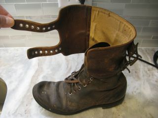Authentic Pair Ww2 Wwii Us Army Combat Boots Double Buckle