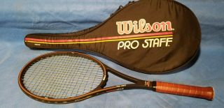 Vintage Wilson Pro Staff 6.  0 85 Tennis Racket 4 1/2 Early St.  Vincent Hoq