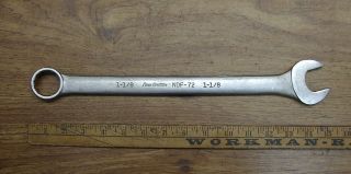 Antique Britain Ndf - 72,  1 - 1/8 " X 15 ",  12 Pt.  Open End & Box End Wrench,  Exc.