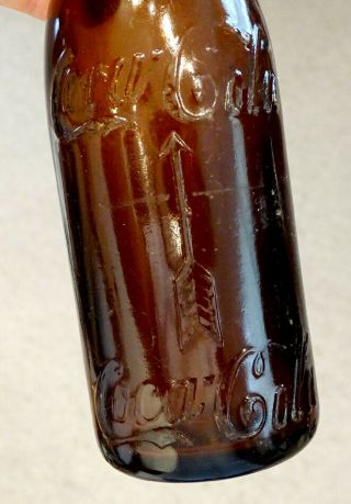AMBER Brown Root Glass COCA COLA Antique COKE Soda Bottle / KNOXVILLE TENNESSEE 2