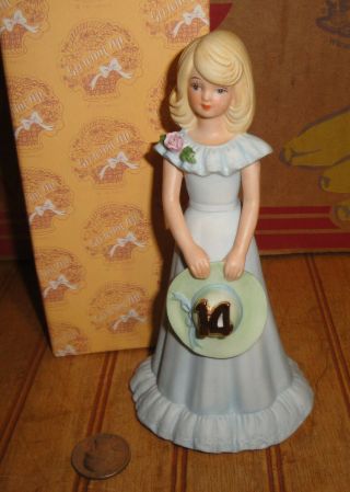 Vintage 1981 Enesco Growing Up Birthday Girls Age 14 Blonde 6.  5 " Figurine E - 2314