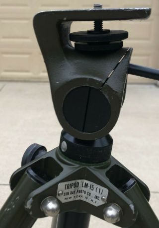 Vintage Us Army Tripod.  Type Lm 15 [1].  Signal Corps