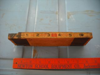 Vintage Lufkin X48,  96 " Red End Extension Rule W/brass Hinges,  Tips & Extension