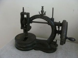 Antique Cast Iron Hand Crank Sewing Machine
