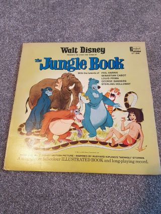 Vintage Walt Disney - The Jungle Book 12 " Lp Album Vinyl Record 1967