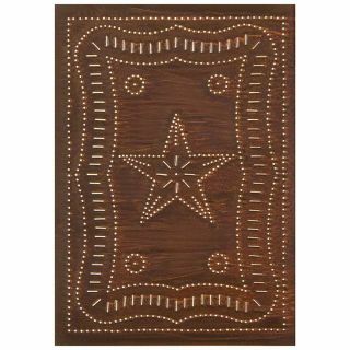 Federal Star Rusty Tin Punched Cabinet Panel