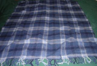 261n Vintage Pendleton 100 Soft Wool Throw Blanket 53x66 ",  4 " Fringe