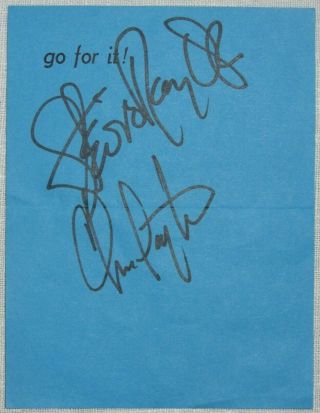 Stevie Ray Vaughan And Chris Layton Signed Page