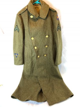 Wwii Ww2 Aaf Trench Coat,  Us U.  S. ,  Army Air Force,  Jacket,  Wool,  Military