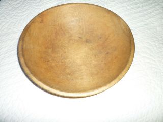 Primitive Wooden Small Dough Bowl 10.  25 To 11 Inches Round Plus 2 Wooden Spats