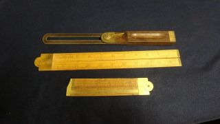 Vintage Stanley Tools,  No.  18 Carpenters Ruler,  No.  36 1/2 Caliper Ruler,  No.  5 10